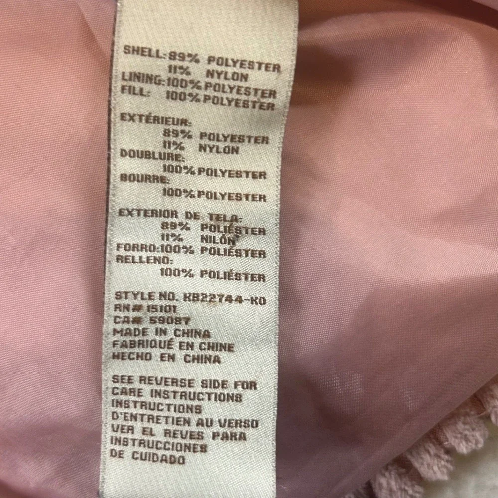 Koolaburra by Ugg Pink Corduroy Puffer Jacket‎ Full Zip Mock Neck M
